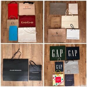 Assorted Designer Shopping Bags Collectiom